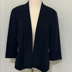 Jones Studio Elegant Black Drape Neck Women's Blazer Size 14